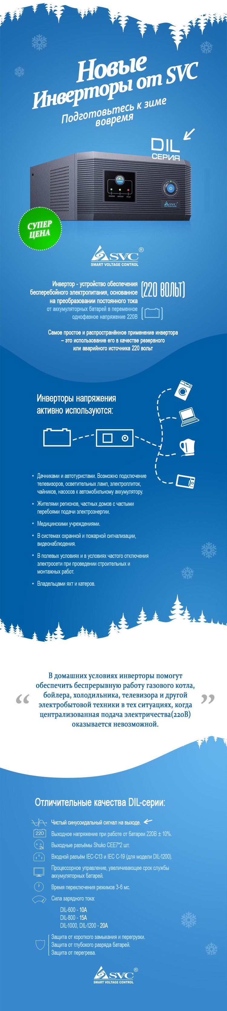 Новые инверторы от SVC